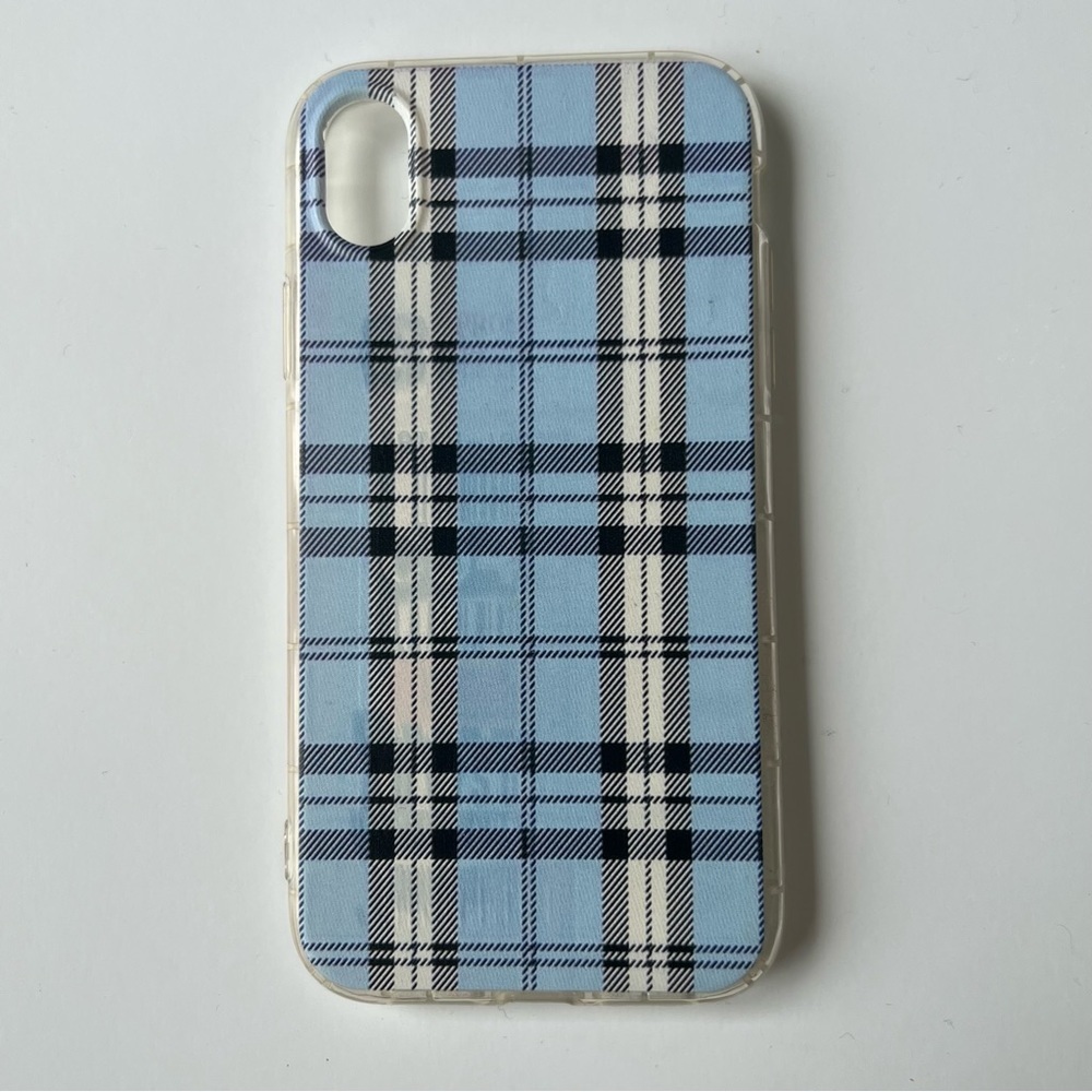 Blue Plaid IPhone XR Case - Picture 1 of 2